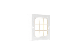 Απλίκα εξωτερικού χώρου LED πλαστική με πλέγμα 14x14cm λευκή