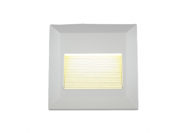 Τετράγωνη απλίκα τοίχου λευκή με ραβδώσεις 12x12cm LED CCT πλαστική IP65