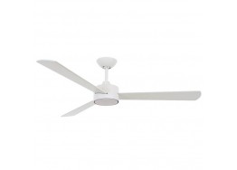 Ανεμιστήρας οροφής λευκός με 3 πτερύγια ξύλινα Φ132cm χωρίς φως