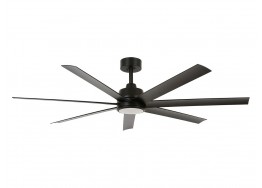 Ανεμιστήρας οροφής με 7 ABS πτερύγια Φ142cm μονόχρωμος μαύρος χωρίς φως