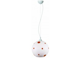 Γυάλινη κρεμαστή μπάλα Ø30cm δίχρωμη με βούλες