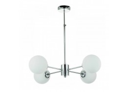 Τετράφωτο φωτιστικό ημιοροφής χρώμιο με οπάλ μπάλες G9 Φ45cm