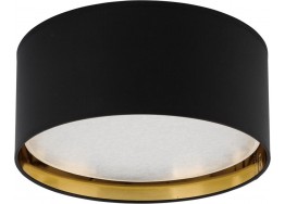 Μαύρη πλαφονιέρα Ø45cm με χρυσαφί λεπτομέρεια εσωτερικά 