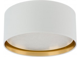 Λευκή πλαφονιέρα Ø45cm με χρυσαφί λεπτομέρεια εσωτερικά 