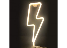 Επίτοιχο φωτιστικό μπαταρίας αστραπή από σιλικόνη 34x13cm LED NEON θερμό φως