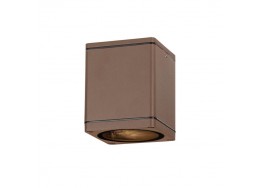 Φωτιστικό οροφής σποτ κυβάκι 9x9x11cm καφέ αλουμίνιο IP65 GU10