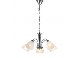 Πεντάφωτο κρεμαστό φωτιστικό Ø55cm με γυάλινες κεφαλές