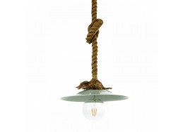 Μονόφωτο κρεμαστό από σχοινί με πιάτο Ø36cm