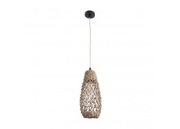 Κρεμαστό φωτιστικό καλάθι από υλικό seagrass Φ15xΥ35cm