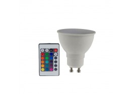 Λάμπα LED GU10 5W 75° με τηλεχειριστήριο RGB Dim