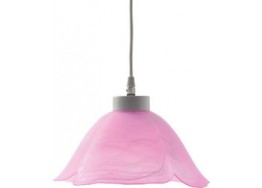 Καμπάνα ροζ αλαβάστρινη Ø26cm χωρίς ανάρτηση για κρεμαστό φωτιστικό - σετ 5 τμχ