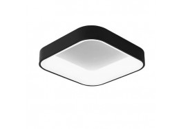 Πλαφονιέρα οροφής LED CCT μαύρη τετράγωνη 50x50x8cm με τηλεχειριστήριο