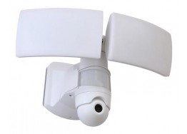 Λευκός διπλός προβολέας LED CCT Smart με κάμερα