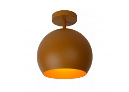 Φωτιστικό οροφής μπάλα καφέ-κίτρινη μεταλλική Φ25cm