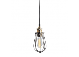 Κρεμαστό φωτιστικό με πλέγμα και μπρονζέ ντουί Ø11cm vintage