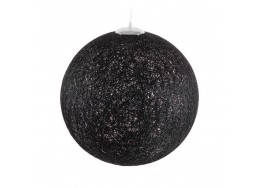 Πλεκτό ρατάν κρεμαστό φωτιστικό μπάλα Φ60cm μαύρο