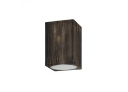 Φωτιστικό οροφής για λάμπα Ε27 PAR30 12x12x17cm IP65 πατίνα μαύρο-χρυσό