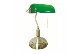 Κλασικό φωτιστικό γραφείου 38cm με αλυσίδα On-Off οξυντέ-πράσινο