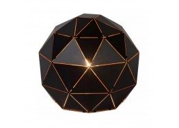 Μοντέρνο μαύρο πορτατίφ Φ25x22cm με πολυγωνικό μοτίβο τύπου μαροκινό