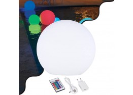 Πλαστικό φωτιστικό μπάλα Φ24cm LED RGB επαναφορτιζόμενο