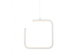 Κρεμαστό φωτιστικό λευκό ανοιχτό τετράγωνο LED 3000Κ 22x22cm