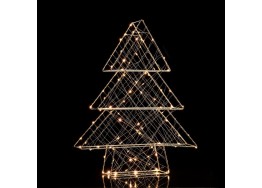 Συρμάτινο χριστουγεννιάτικο δέντρο τρισδιάστατο 47x60cm με 3m καλώδιο πρίζας