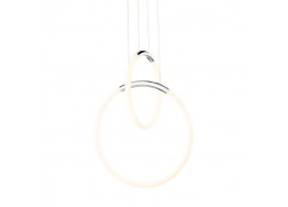 Κρεμαστό φωτιστικό LED αλυσιδωτοί κρίκοι Φ40cm με λεπτομέρεια χρώμιο