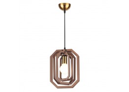 Κρεμαστό φωτιστικό με ξύλινα περιστρεφόμενα πλαίσια 24x32cm