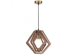 Κρεμαστό φωτιστικό με ξύλινα περιστρεφόμενα πλαίσια 33x31cm