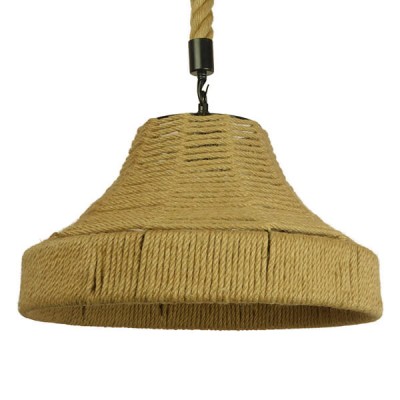 Μονόφωτη καμπάνα με μπεζ σχοινί Φ41cm