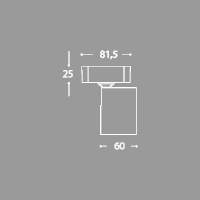 Μεταλλικό σποτ GU10 σε τετράγωνη βάση 8x8cm λευκό-ξύλο