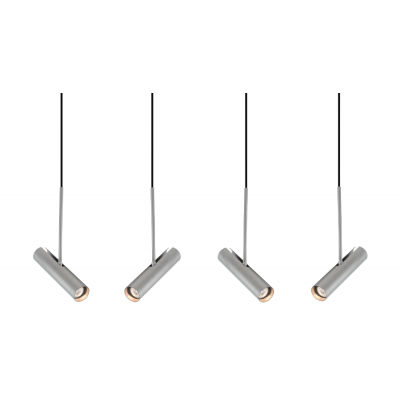 Τετράφωτη ράγα 100cm με κεφαλές Ø7cm GU10