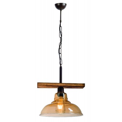 Μονόφωτο κρεμαστό φωτιστικό Ø28cm από γυαλί