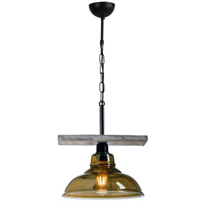 Μονόφωτο κρεμαστό φωτιστικό Ø28cm από γυαλί