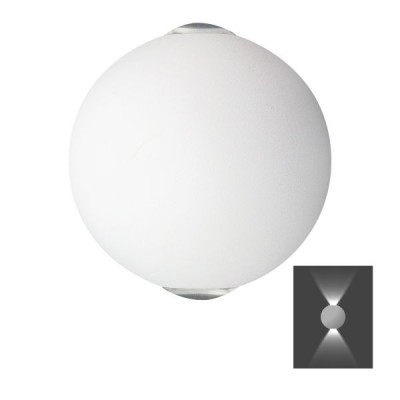 Λευκή στρογγυλή απλίκα Ø10cm Up-Down LED 60°