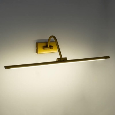 Γραμμικό slim φωτιστικό τοίχου 60cm κινητό-σπαστό χρυσαφί LED