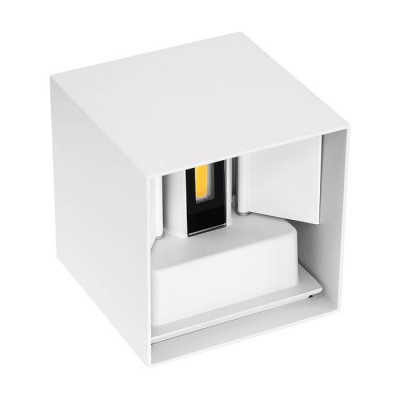 Λευκή απλίκα κύβος IP65 LED 2700K με ρυθμιζόμενη γωνία 10°-60°