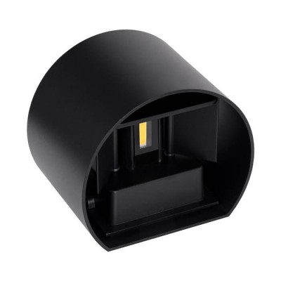 Οβάλ απλίκα μαύρη LED 4500K με ρυθμιζόμενη γωνία 10°-60°