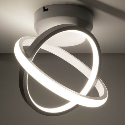 Λευκό φωτιστικό οροφής LED CCT σε σχήμα δακτυλιδιού Φ25cm