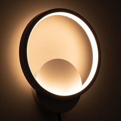 Απλίκα λευκή κύκλος Φ20cm LED Dim με τριπλό φωτισμό