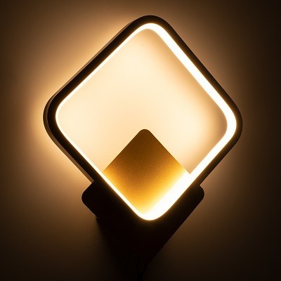 Απλίκα χρυσή ρόμβος 25x30cm LED Dim με τριπλό φωτισμό