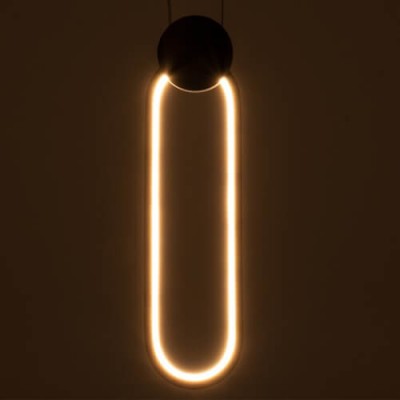 Κρεμαστό φωτιστικό LED CCT οβάλ χρυσαφί Φ10x38cm