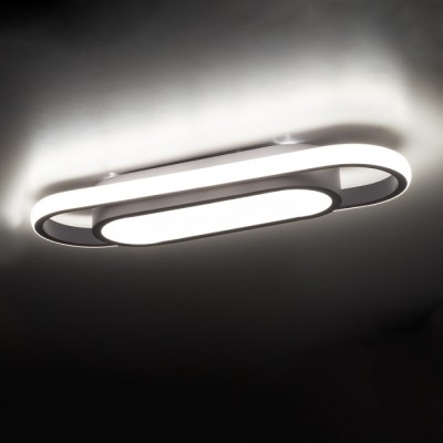 Φωτιστικό οροφής-τοίχου οβάλ με δαχτυλίδι LED CCT λευκό 41cm