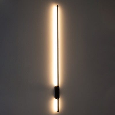 Φωτιστικό τοίχου LED slim γραμμικό 120cm μαύρο backlight