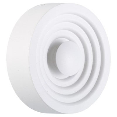 Στρογγυλή μεταλλική απλίκα με ραβδώσεις Ø15cm LED