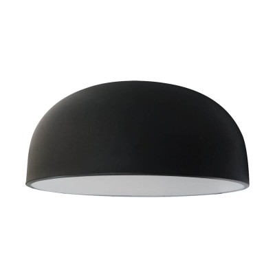 Μεταλλική πλαφονιέρα οροφής Φ30x15cm μαύρο 2xE27 LED