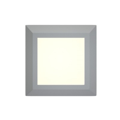 Τετράγωνη απλίκα τοίχου γκρι 12x12cm LED CCT πλαστική IP65
