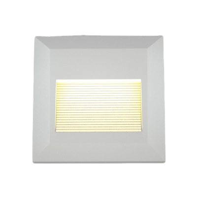 Τετράγωνη απλίκα τοίχου λευκή με ραβδώσεις 12x12cm LED CCT πλαστική IP65