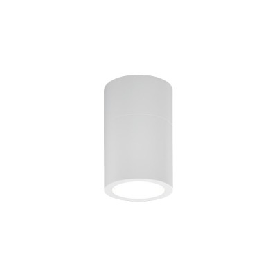 Σποτ οροφής λευκό πλαστικό GU10 κύλινδρος Φ6x10cm