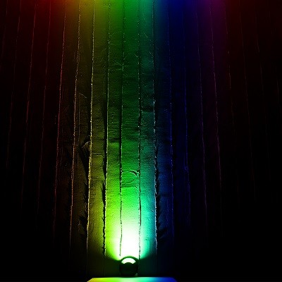 Στεγανό φωτιστικό σκαλοπατιού-διαδρόμου Φ12cm μαύρο LED RGB
